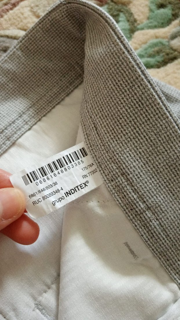 Zara Erkek Gri Düğmeli Pamuklu Erkek Pantolon - Görsel 3