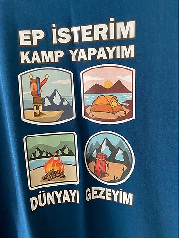 m Beden M Beden mavi kamp tshirt trakya beya :))