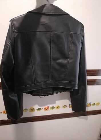 l Beden Stradivarius biker deri ceket 