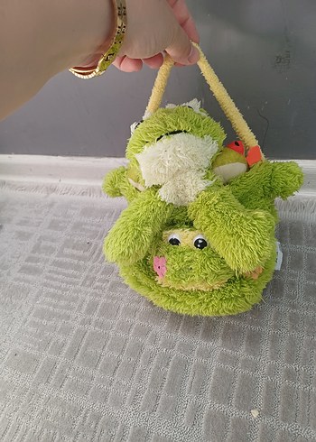  Beden Renk Yeşil Peluş Kurbağa Oyuncak Seti