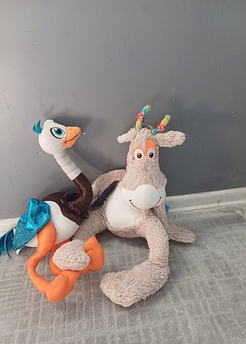 Gri ve Deve Rengi Peluş Oyuncak Seti