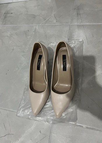 Diğer Tamer Tanca Bej Stiletto Topuklu Kadın Ayakkabı
