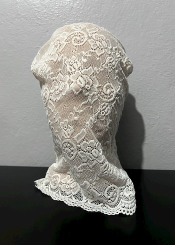 Beyaz Dantel Yüz Maskesi - Görsel 2