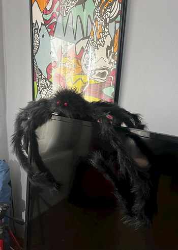 Siyah Tüylü Örümcek Dekor - Görsel 2