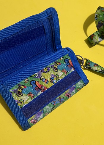 Renkli Baskılı Çocuk Cüzdanı ve Boyun Askısı - Görsel 5