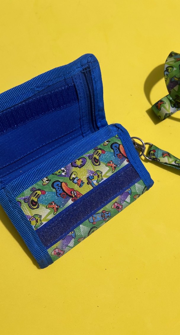 Renkli Baskılı Çocuk Cüzdanı ve Boyun Askısı - Görsel 5