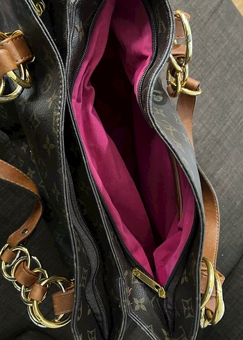 Kahverengi Deri Tokalı Kadın Çanta - Görsel 6