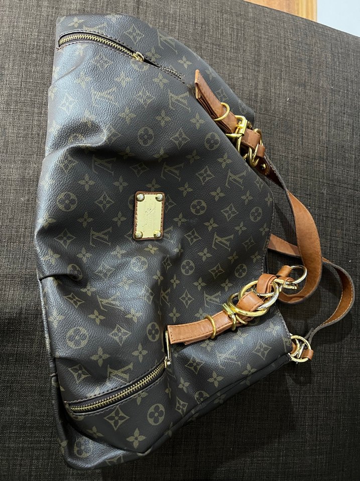 Kahverengi Deri Tokalı Kadın Çanta - Görsel 2