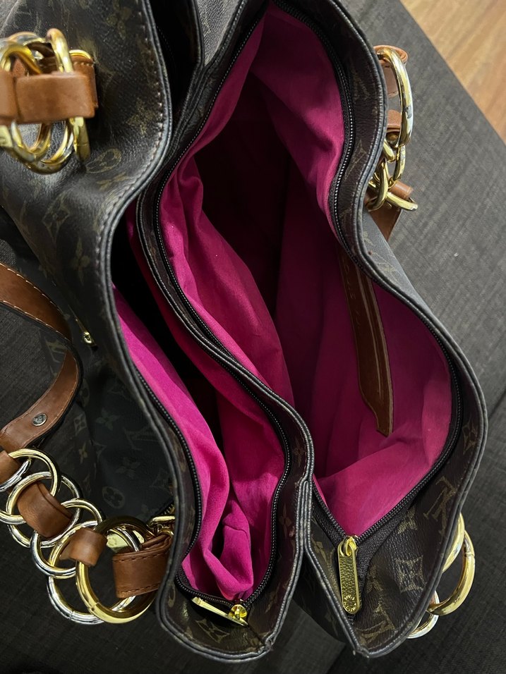 Kahverengi Deri Tokalı Kadın Çanta - Görsel 3