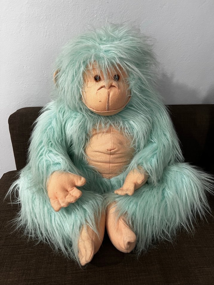 Turkuaz Peluş Oyuncak Maymun - Görsel 5