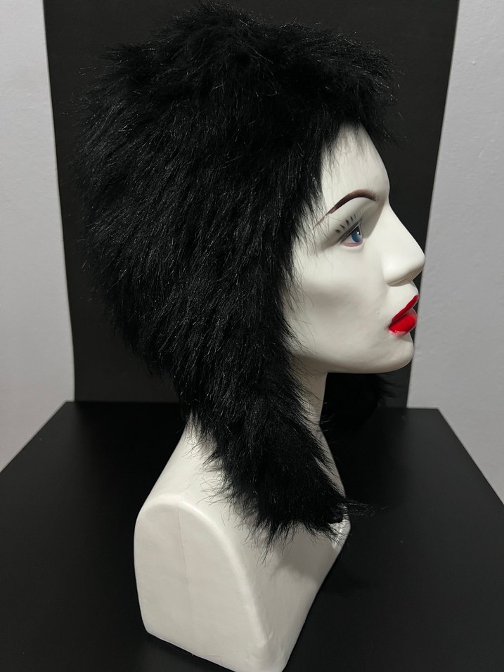 Kadın Siyah Kürklü Gotik Şapka - Görsel 3