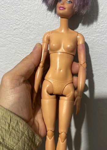 Mor Saçlı Eklemli Bebek - Görsel 3