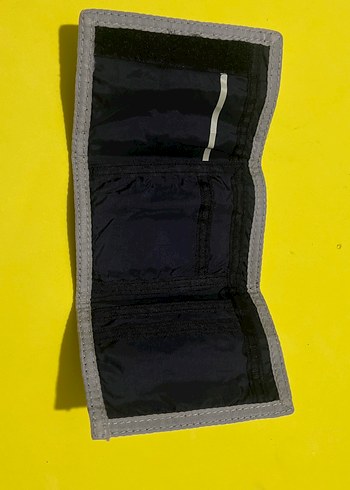 Gri Spor Kadın Cüzdanı Velcro Kapamalı - Görsel 2