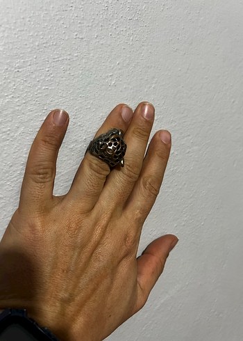 Parlak Leopar Desenli Kadın Yüzük - Görsel 2