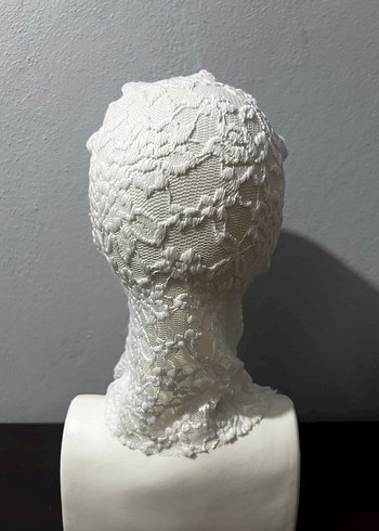 Beyaz Dantel Yüz Maskesi - Görsel 4