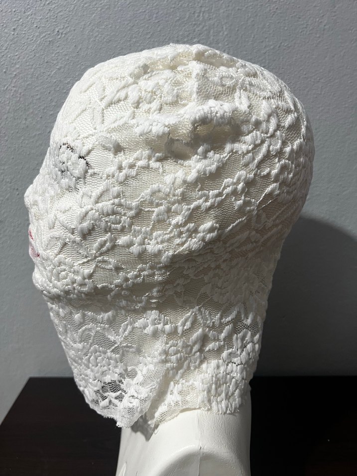 Beyaz Dantel Yüz Maskesi - Görsel 3