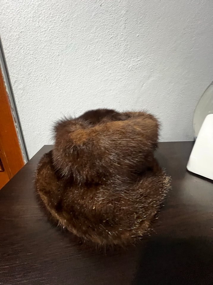 Kahverengi Kürklü Kadın Yün Şapka - Görsel 4