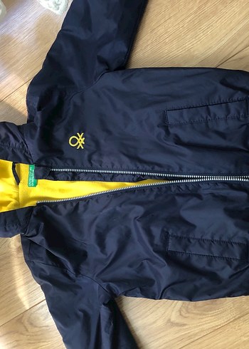 Benetton Erkek Çocuk Mavi Fermuarlı Ceket - Görsel 2