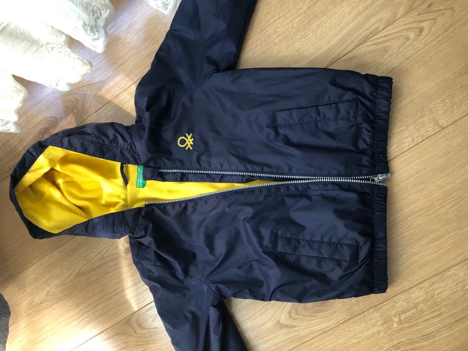 Benetton Erkek Çocuk Mavi Fermuarlı Ceket - Görsel 2