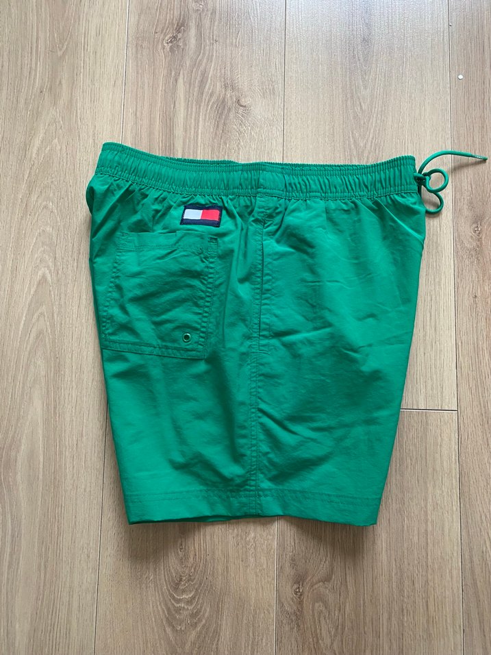 Kemerli Koyu Yeşil Mini Erkek Deniz Şortu - Görsel 3
