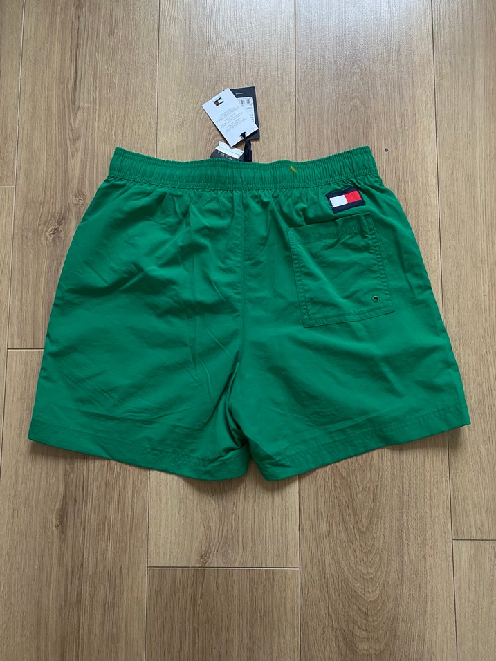 Kemerli Koyu Yeşil Mini Erkek Deniz Şortu - Görsel 5