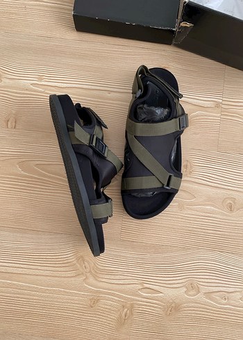 Haki Renkli Erkek Velcro Bantlı Sandalet - Görsel 4