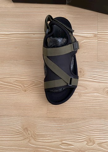 Haki Renkli Erkek Velcro Bantlı Sandalet - Görsel 3