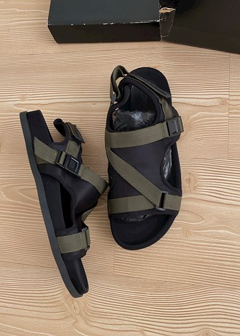 Haki Renkli Erkek Velcro Bantlı Sandalet - Görsel 2