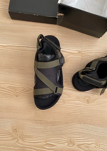 Haki Renkli Erkek Velcro Bantlı Sandalet - Görsel 7