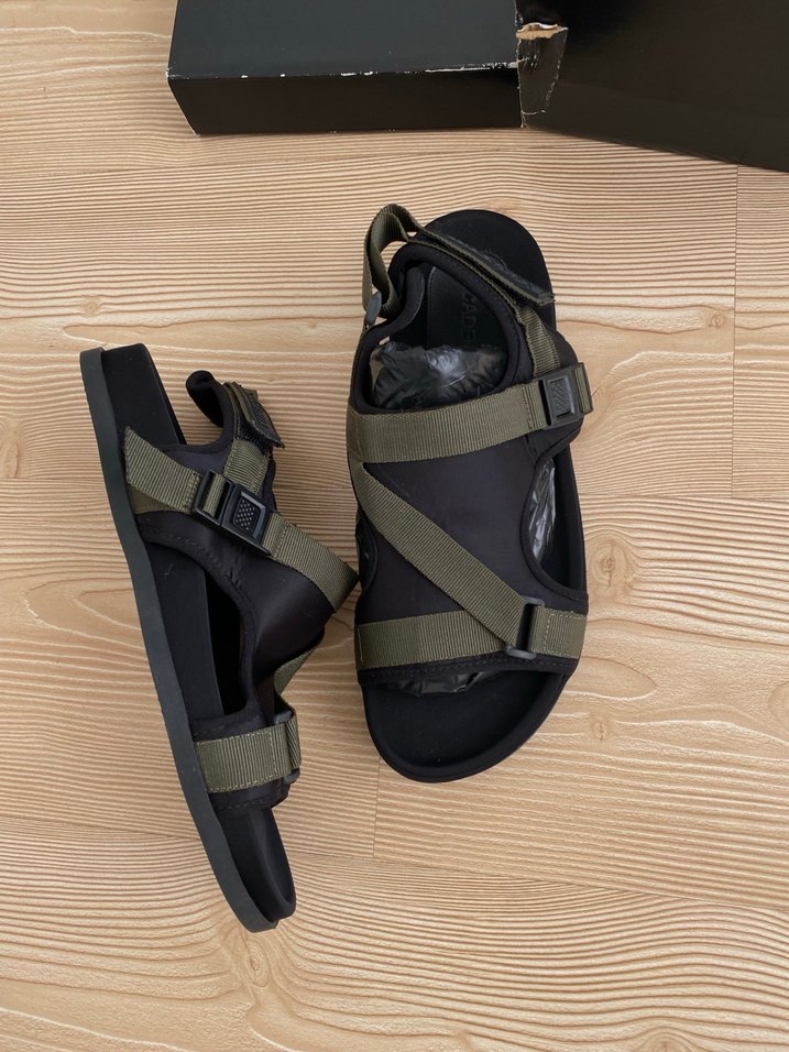 Haki Renkli Erkek Velcro Bantlı Sandalet - Görsel 2