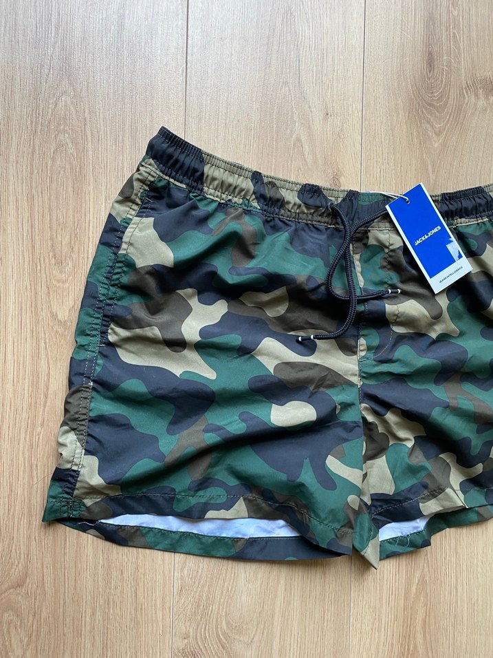 Jack&jones marka Kamuflaj Desenli Erkek Kemerli Şort - Görsel 3