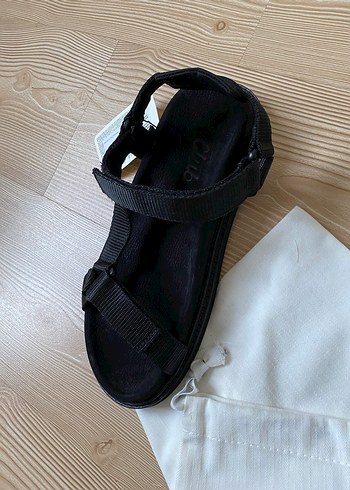Erkek Siyah Cırt Cırtlı Sandalet - Görsel 9