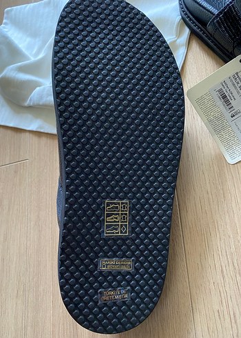 Siyah Erkek Minimalist Tokalı Sandalet - Görsel 5