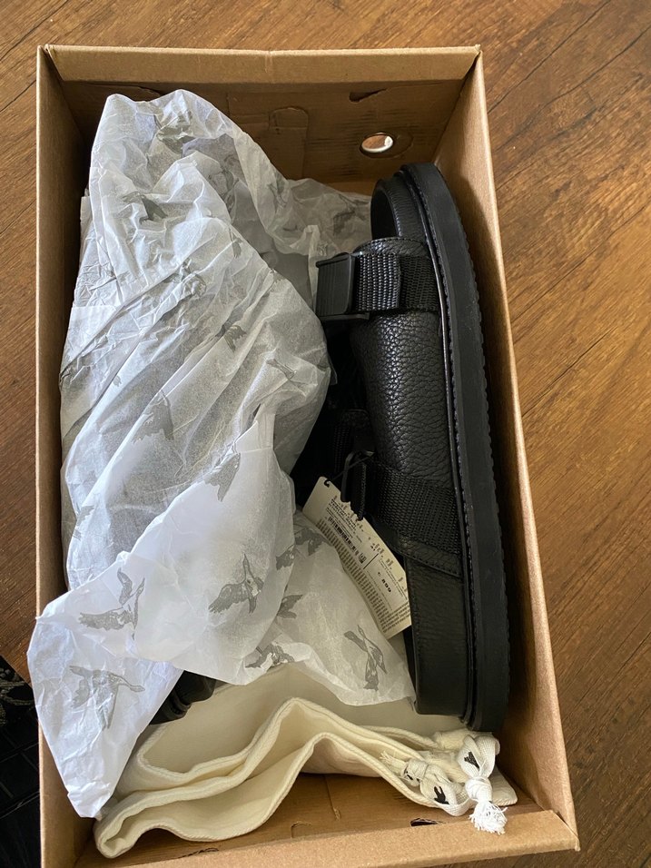 Siyah Erkek Minimalist Tokalı Sandalet - Görsel 4