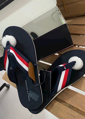 Tommy Hilfiger Erkek Lacivert Parmak Arası Terlik - Görsel 5