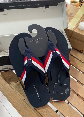 Tommy Hilfiger Erkek Lacivert Parmak Arası Terlik - Görsel 9