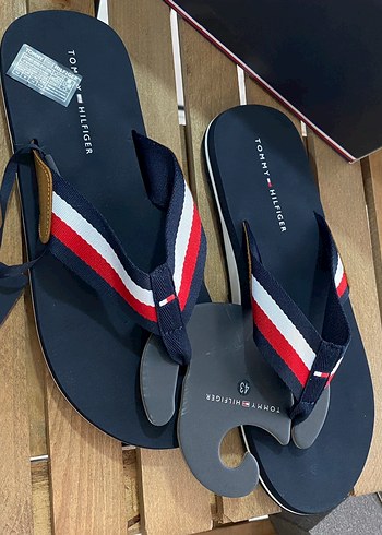 Tommy Hilfiger Erkek Lacivert Parmak Arası Terlik - Görsel 2