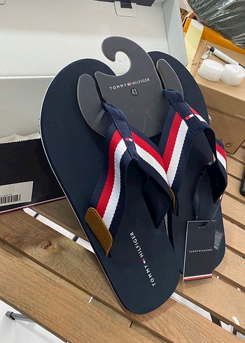 Tommy Hilfiger Erkek Lacivert Parmak Arası Terlik - Görsel 6