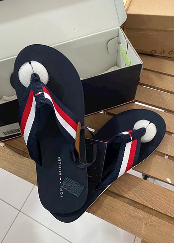 Tommy Hilfiger Erkek Lacivert Parmak Arası Terlik - Görsel 7