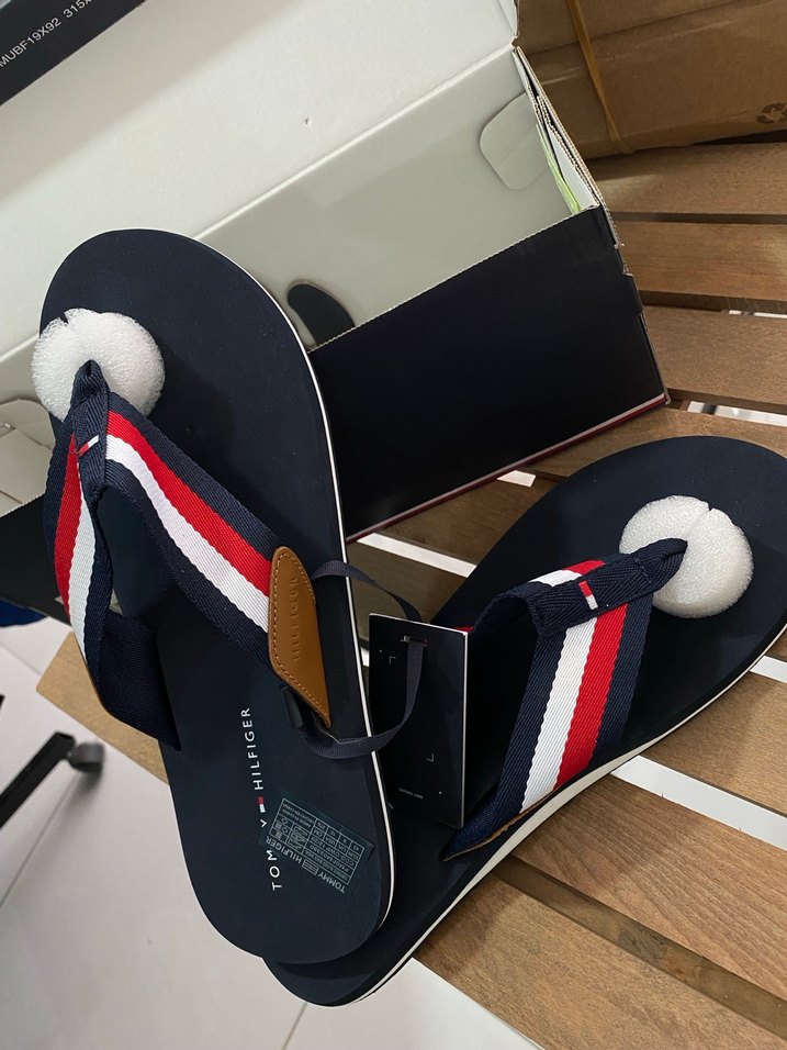 Tommy Hilfiger Erkek Lacivert Parmak Arası Terlik - Görsel 5