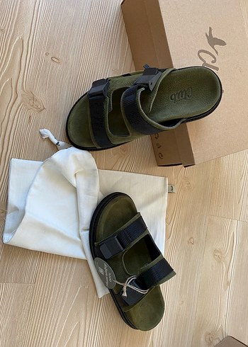 Yeşil Erkek Kauçuk Toka Detaylı Sandalet - Görsel 4