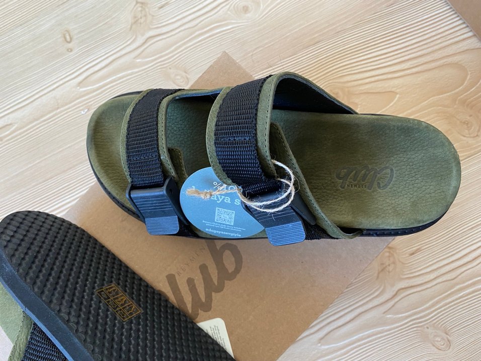 Yeşil Erkek Kauçuk Toka Detaylı Sandalet - Görsel 3