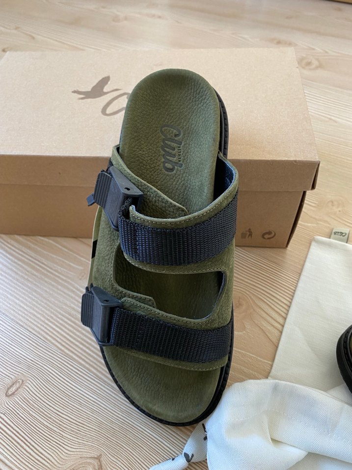 Yeşil Erkek Kauçuk Toka Detaylı Sandalet - Görsel 2