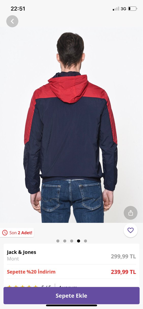 Jack & Jones Mavi Denim Günlük Ceket - Görsel 3