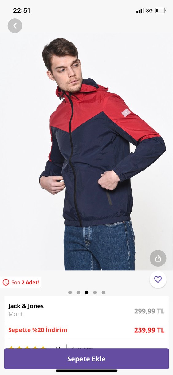 Jack & Jones Mavi Denim Günlük Ceket - Görsel 2