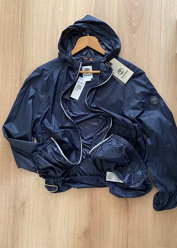 Erkek Lacivert Parlak Kapüşonlu Ceket - Görsel 9