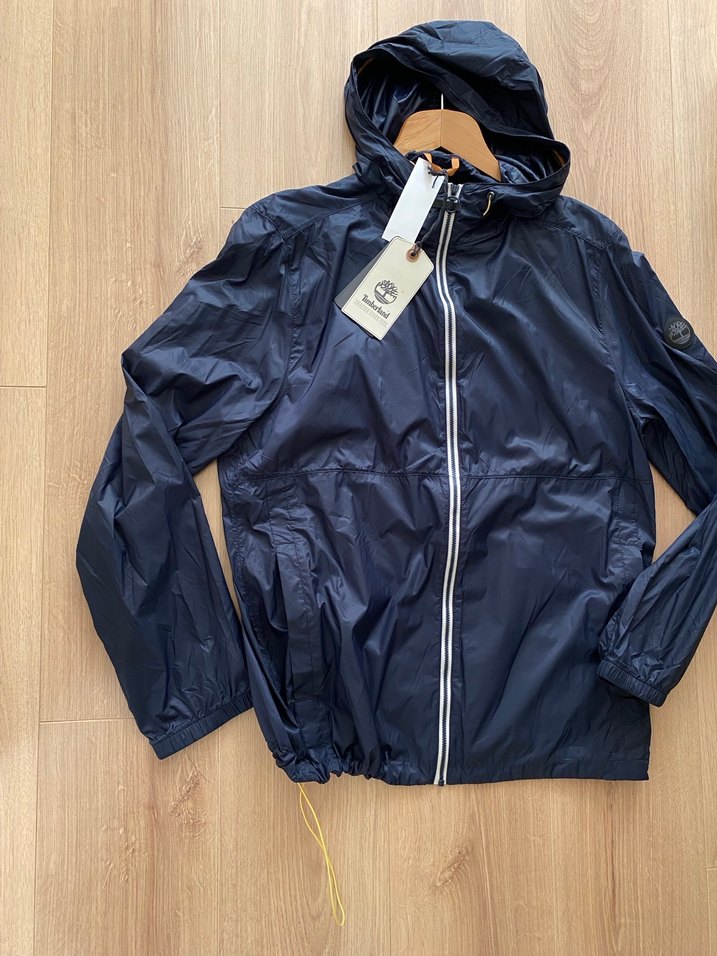 Erkek Lacivert Parlak Kapüşonlu Ceket - Görsel 5