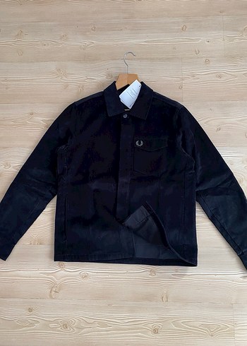 Fred Perry Dugmeli Siyah Erkek Suet Ceket