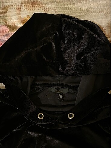 siyah kadife sweatshirt