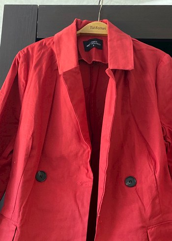 Kırmızı Kadın blazer - Görsel 3